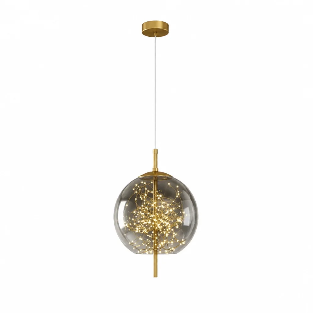 Pendant Light Energy-Efficient LED Smoky Glass Adjustable Wire - Image 7