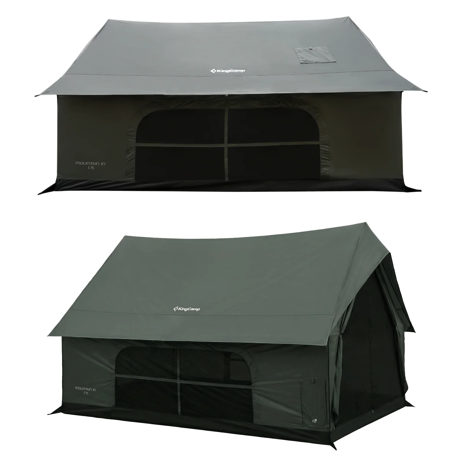 KingCamp MOUNTAIN IN C5 Cabin Tent with Stove Jack & AC Port