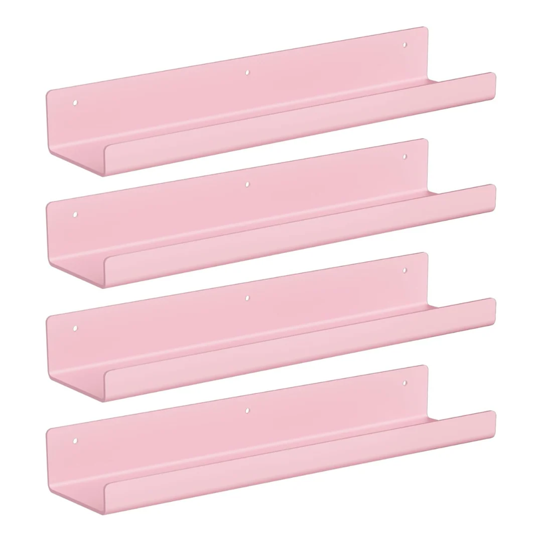 15-Inch Floating Bathroom Organizer Set - Acrylic Wall Shelves - Image 12