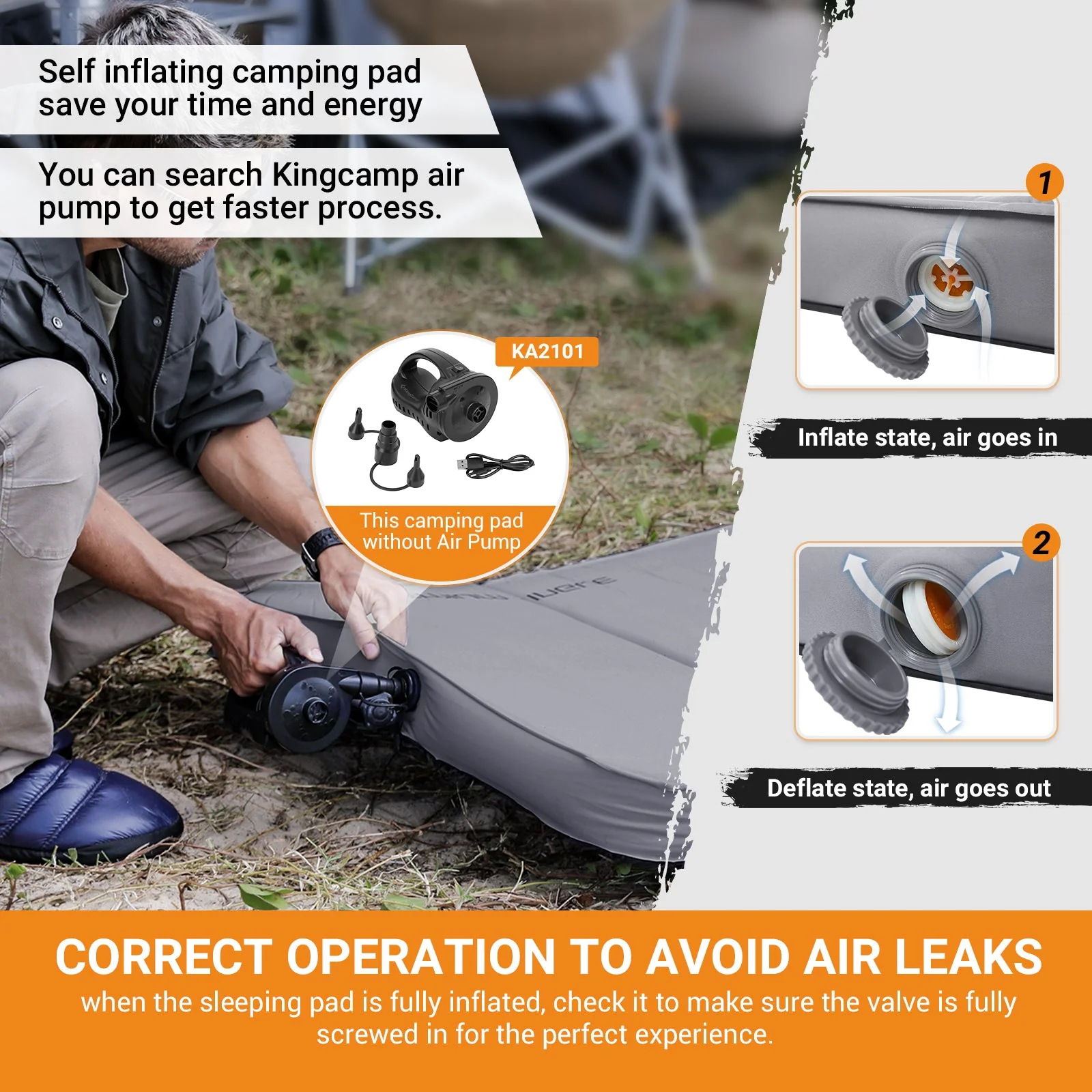 KingCamp PREMIUM Self Inflating Foam Sleeping Pad Double/Single - Image 37