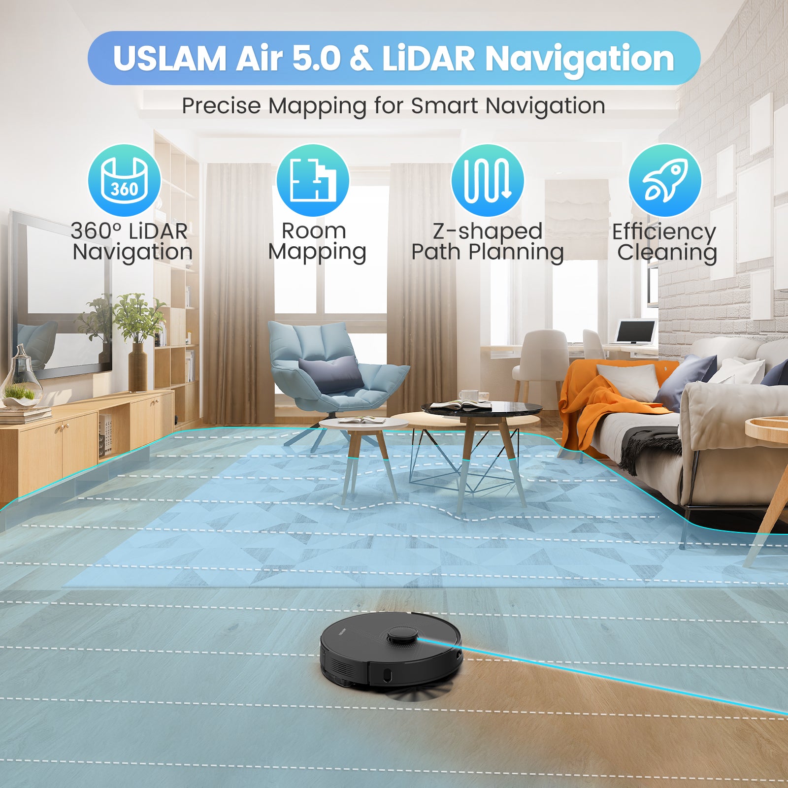 AIRROBO L40+ Robot Vacuum Cleaner and Mop Combo – 75-Day Self-Empty Bin, 240 Min Runtime, App and Voice Control