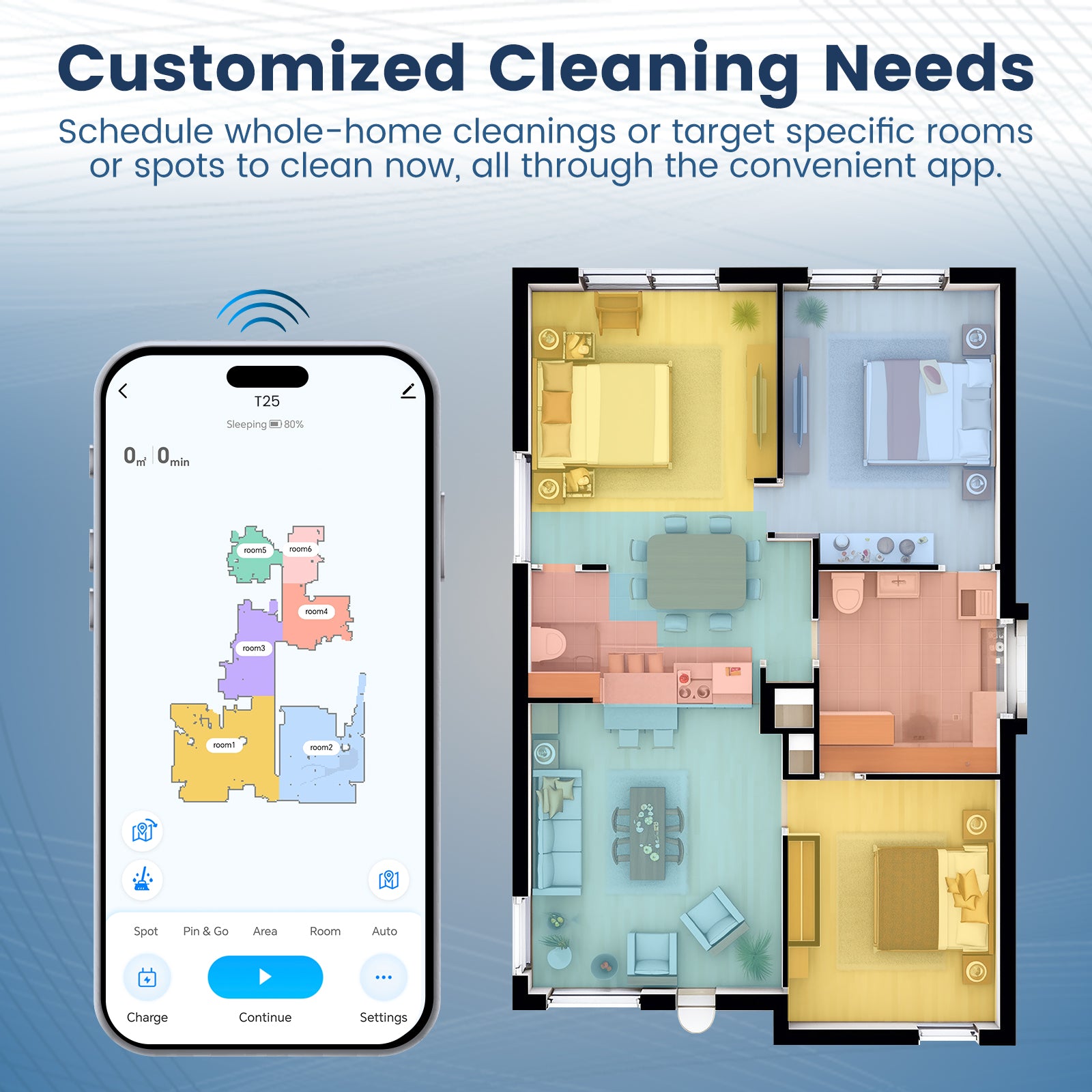 AIRROBO T25+ Robot Vacuum and Mop Cleaner – Self-Empty, 5500Pa Suction, Ultrasonic Carpet Detection