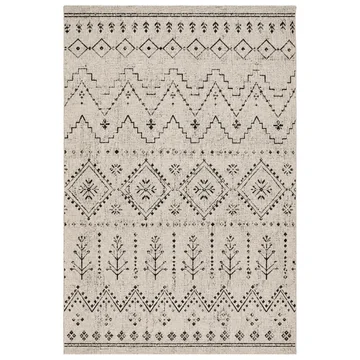 Natural Textured Weave Area Rug 8x10 ft in Moroccan Style