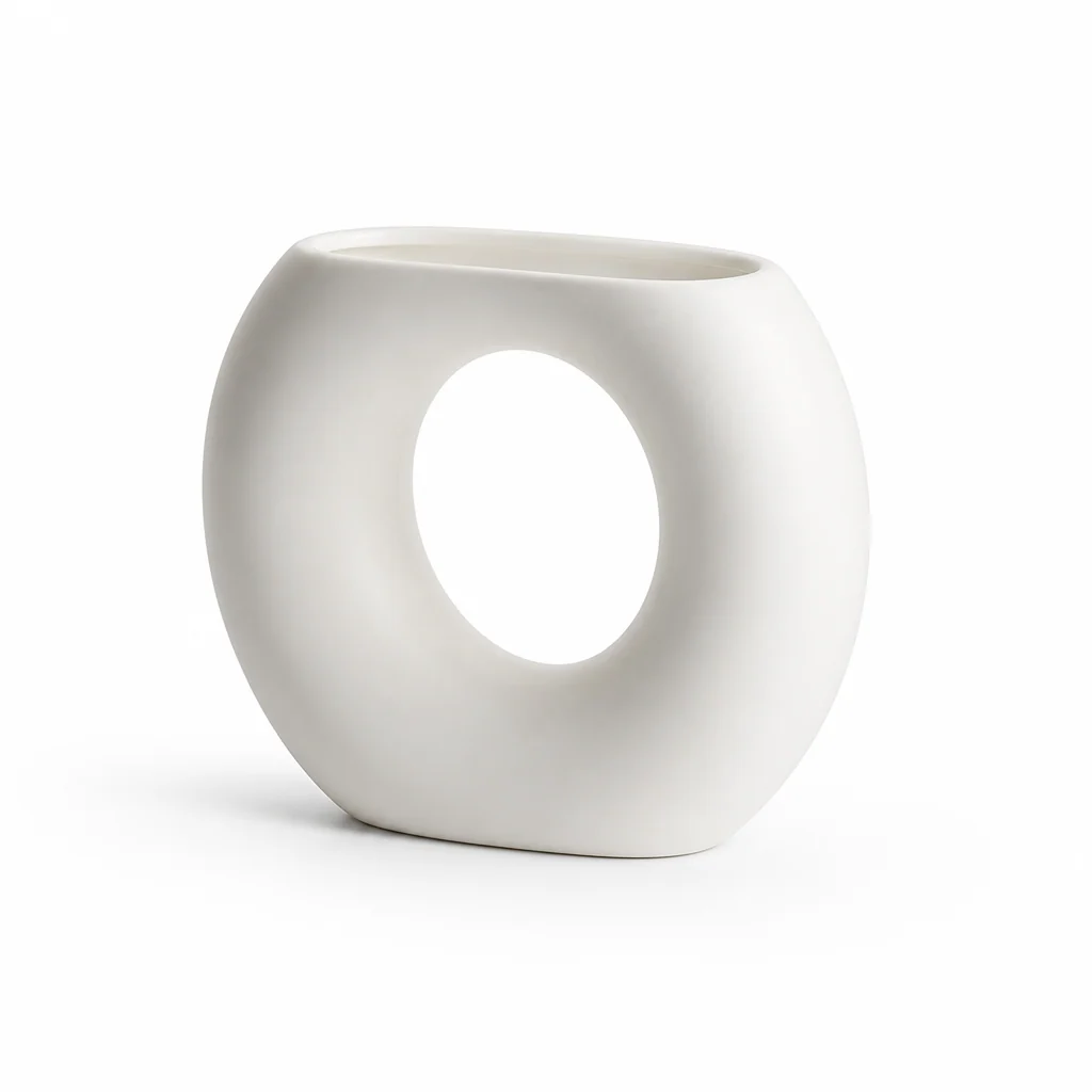 Nordic Geometric Ceramic Tabletop Vase