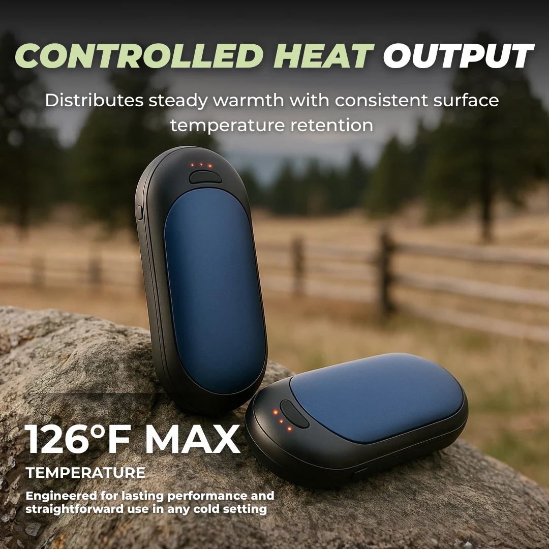 Rechargeable Aluminum Hand Warmer 2 Pack, USB-C, 3 Heat Mode