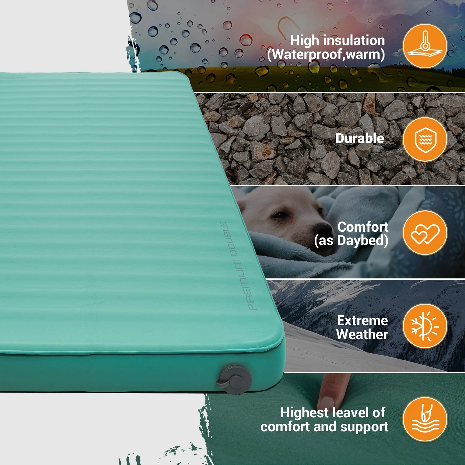 KingCamp PREMIUM Self Inflating Foam Sleeping Pad Double/Single - Image 22