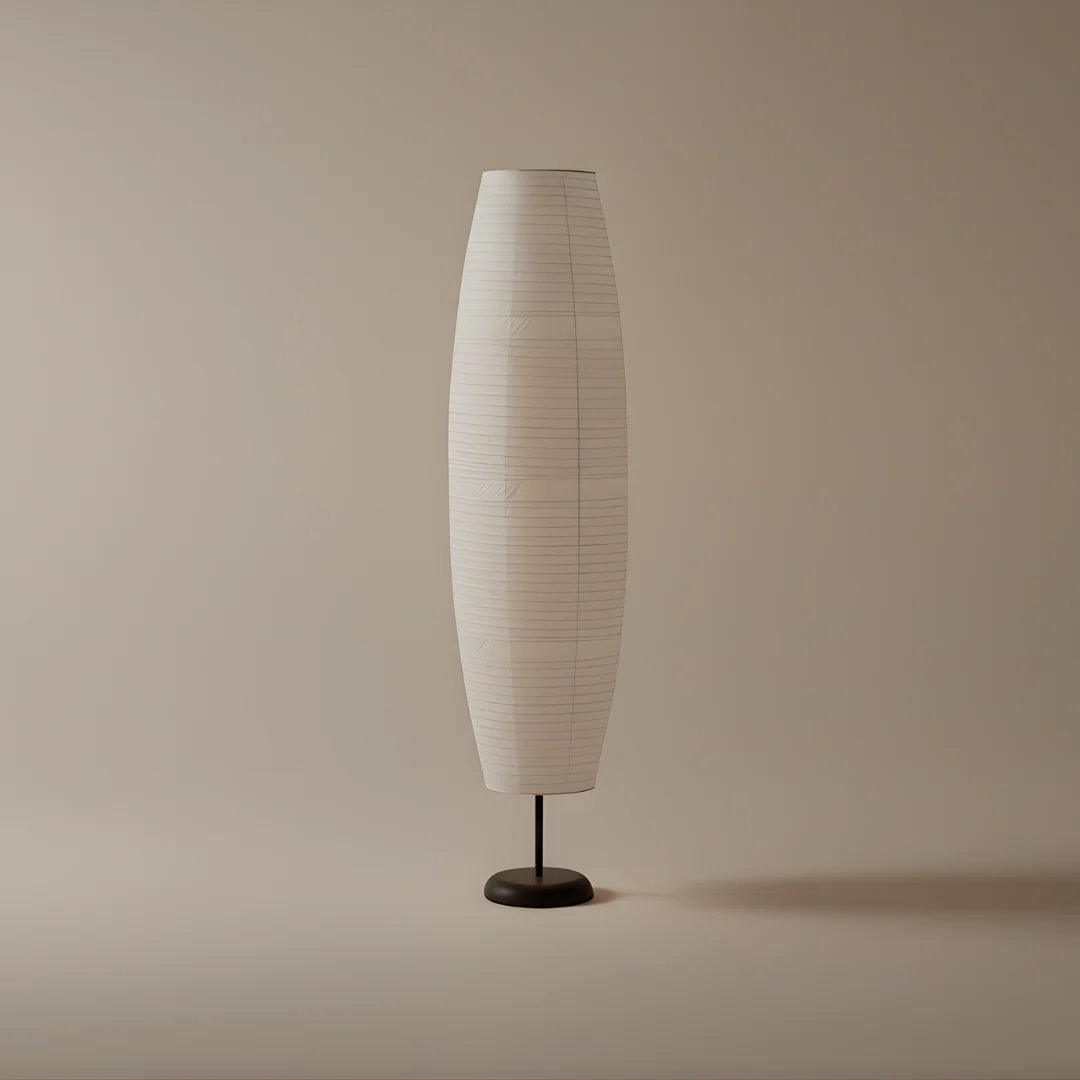 Elegant Rice Paper Column Lamp – Perfect for Warm Lighting