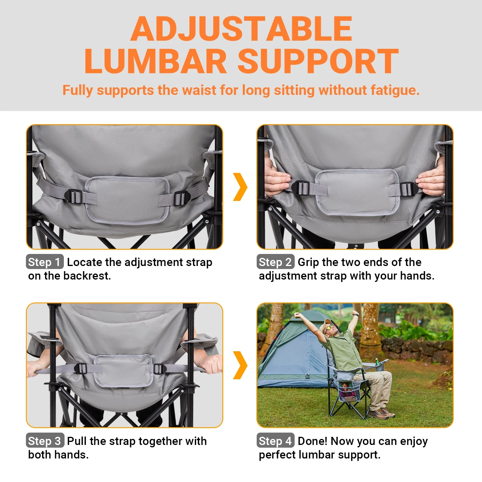 KingCamp Lumbar Support Oversized Camping Chair - Image 50