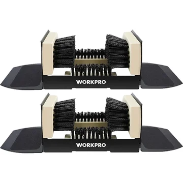 WORKPRO Boot Brush Scraper Outdoor, Shoe Cleaner Brush, Boot Scrubber, Heavy Duty Boot Cleaning Brush, 2 Pack