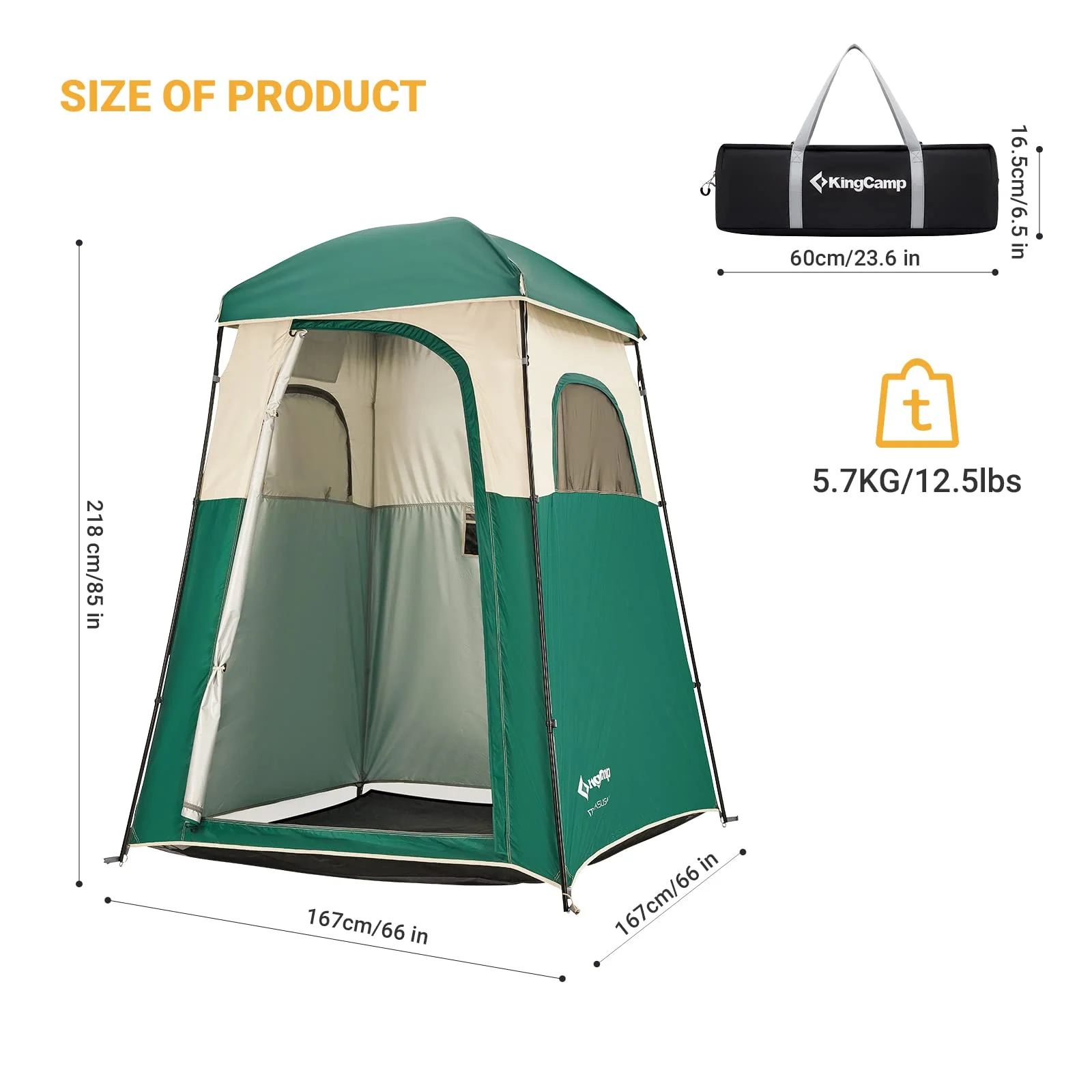 KingCamp Outdoor Privacy Shower Tent
