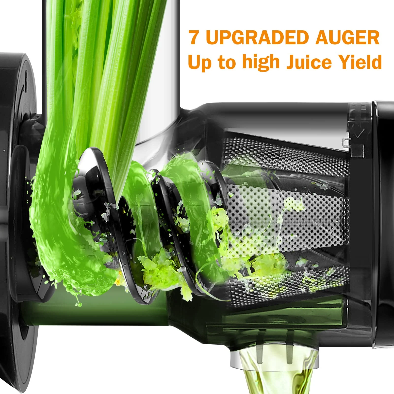 AMZCHEF Cold Press Slow Juicer ZM1501 Pure white 3