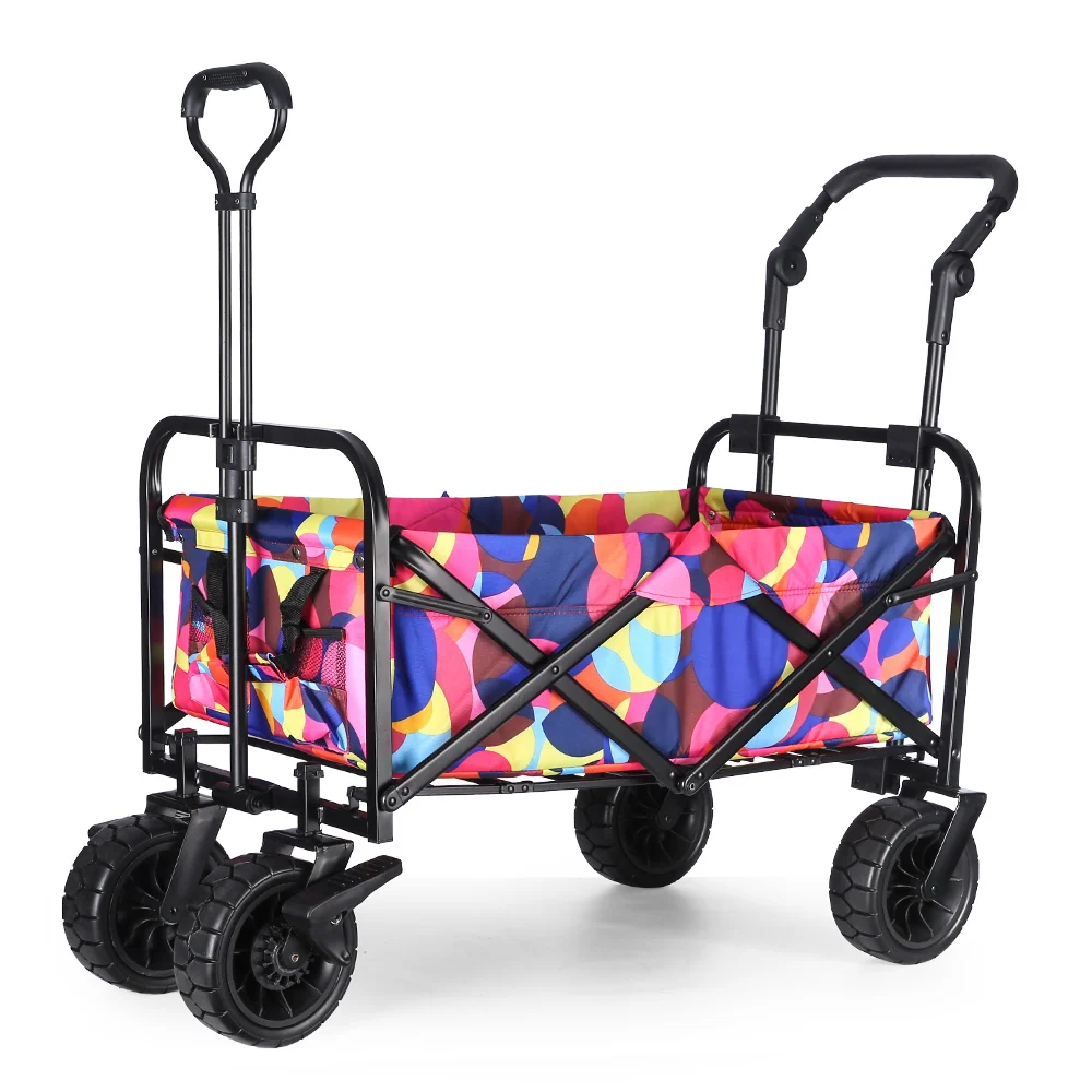 Whitsunday Folding Wagon 8" Heavy Duty Whlees with Push Bar (Standard Size PLUS)