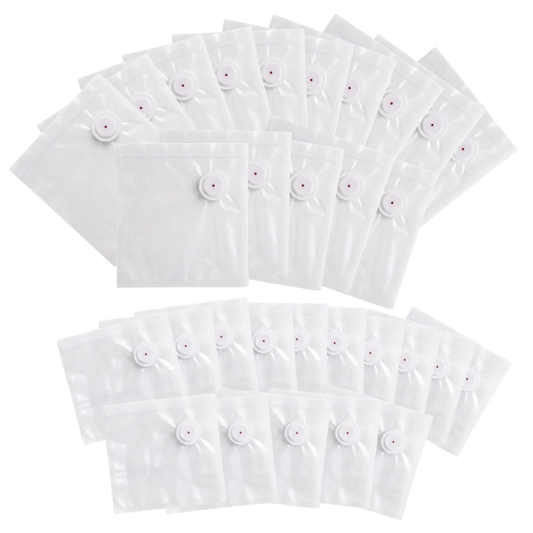 30 Count Reusable Food Storage Bags for Vacuum Sealing in Kitchen