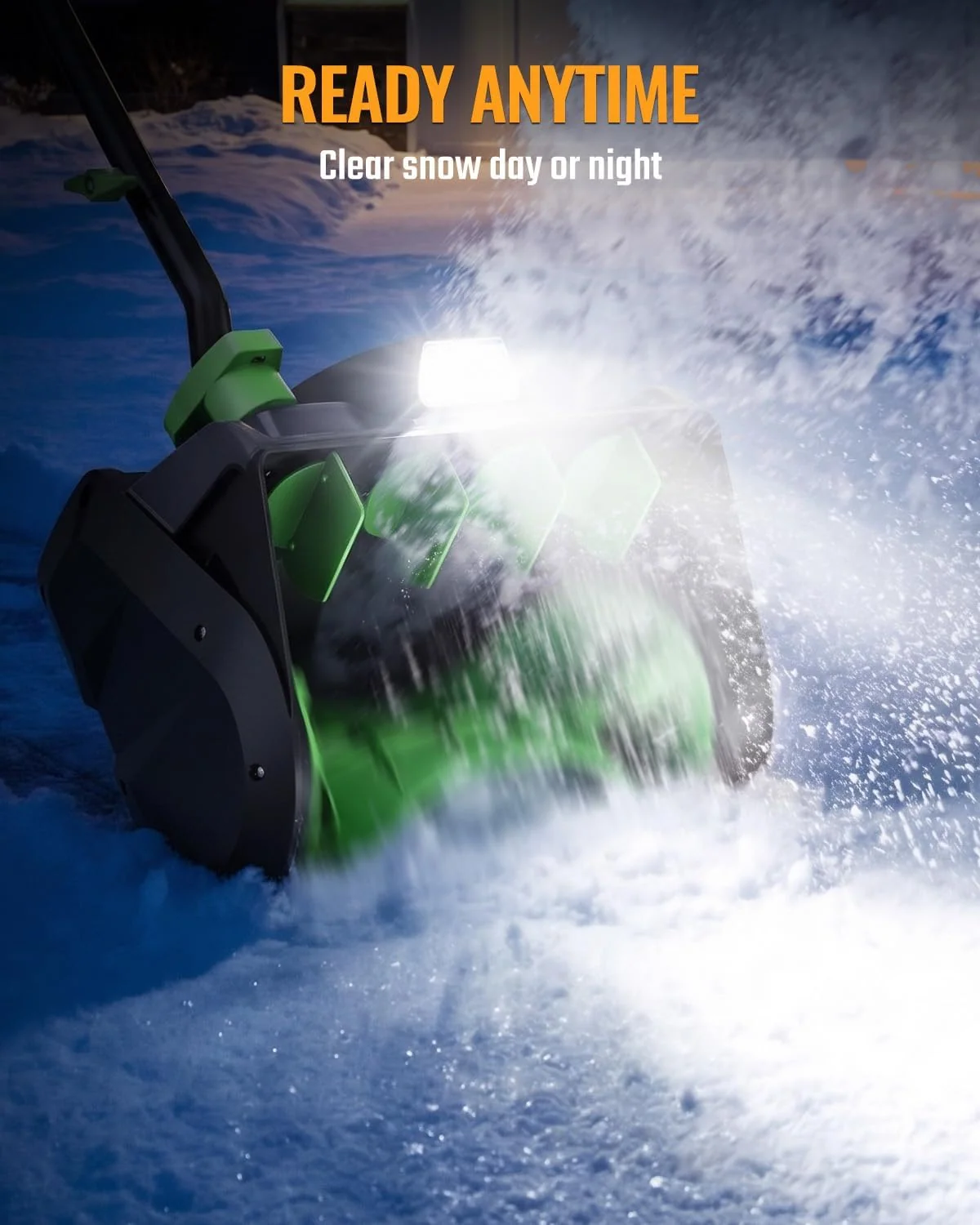 WORKPROX Cordless Snow Shovel, 13-Inch, 20V Battery Included | 23 ft Throw Distance, 4.0Ah Battery, 30° Adjustable Chute, LED Lights, Lightweight, For Steps, Walkways & Driveways - Image 7