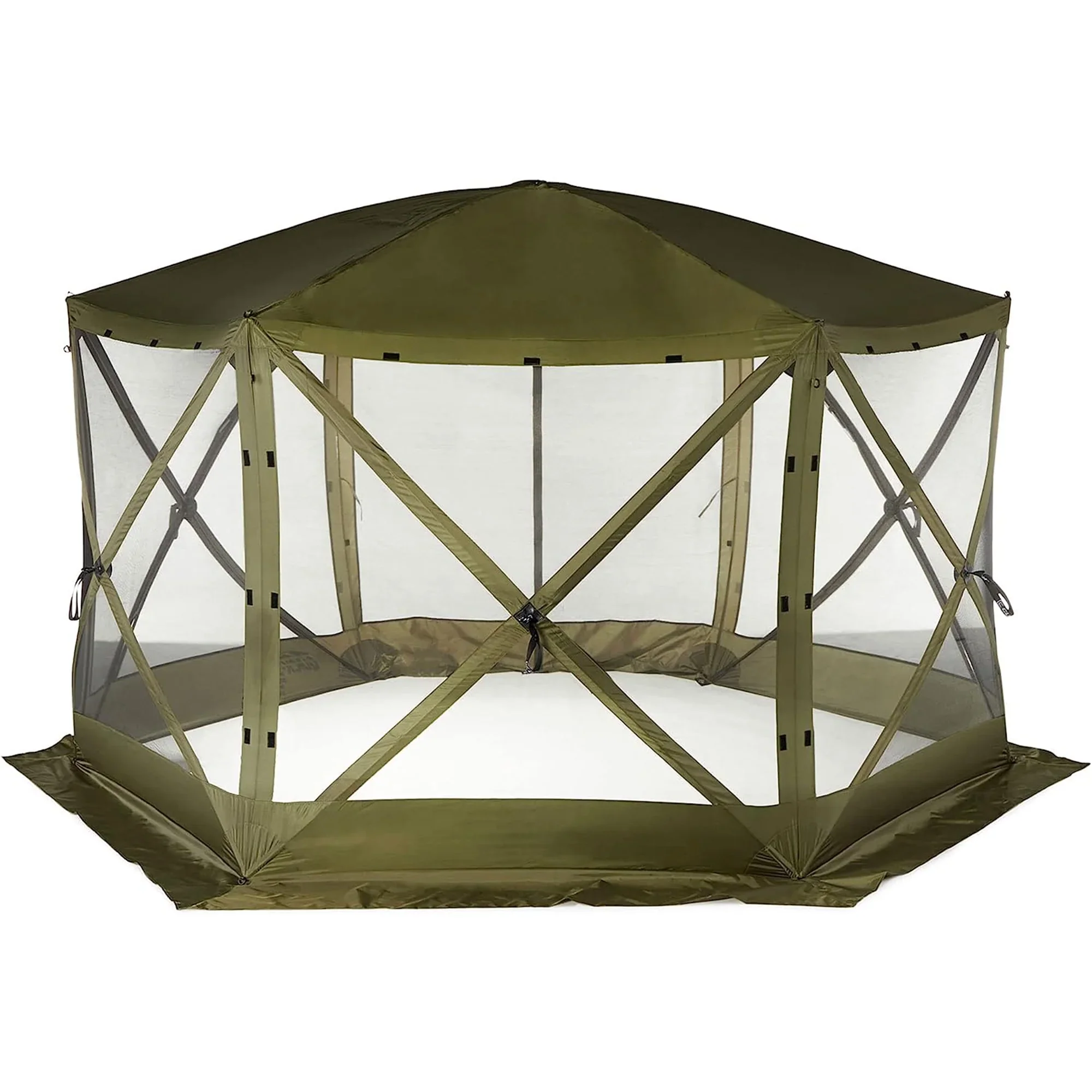 CLAM Quick-Set Pavilion 12.5 x 12.5' Portable Outdoor Canopy Shelter, Green - Image 14