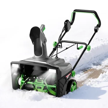 WORKPROX 20 Inch Corded Electric Snow Blower with LED Lights, 15 Amp