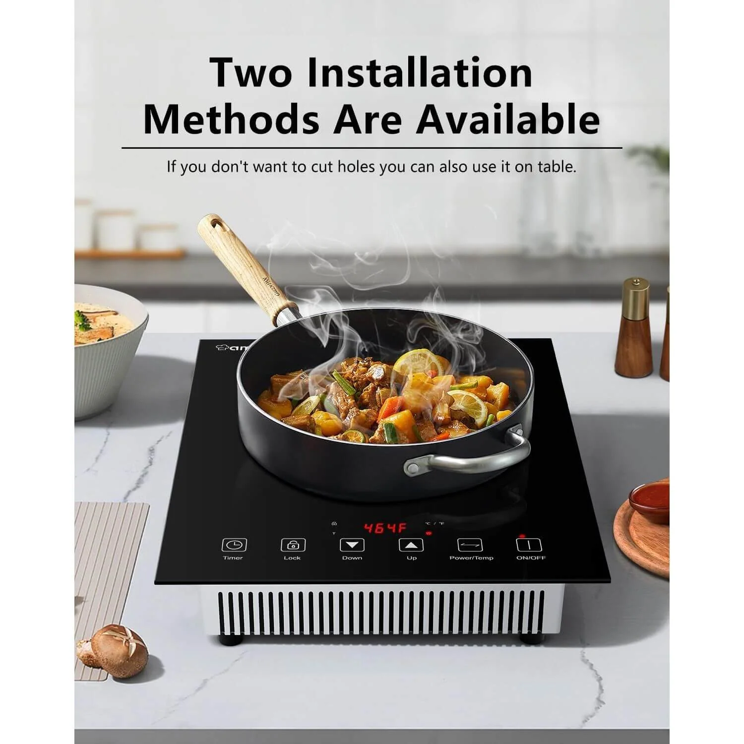 AMZCHEF Induction Cooktop Portable 1800W for RV 2