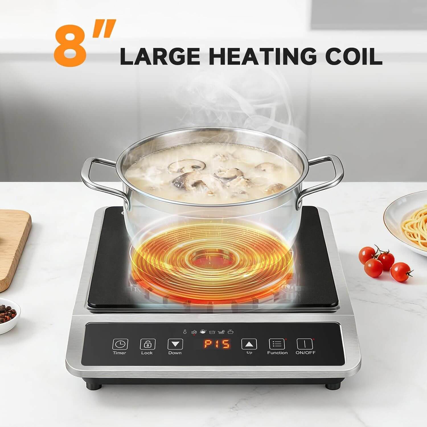 AMZCHEF 1800W Induction Cooktop 20 Power Levels 3