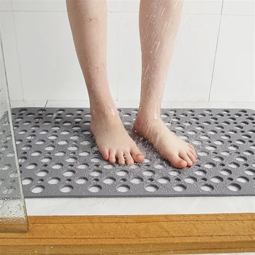 Bath & Shower Mat Suction-Cup Quick-Drain Bacteria-Resistant