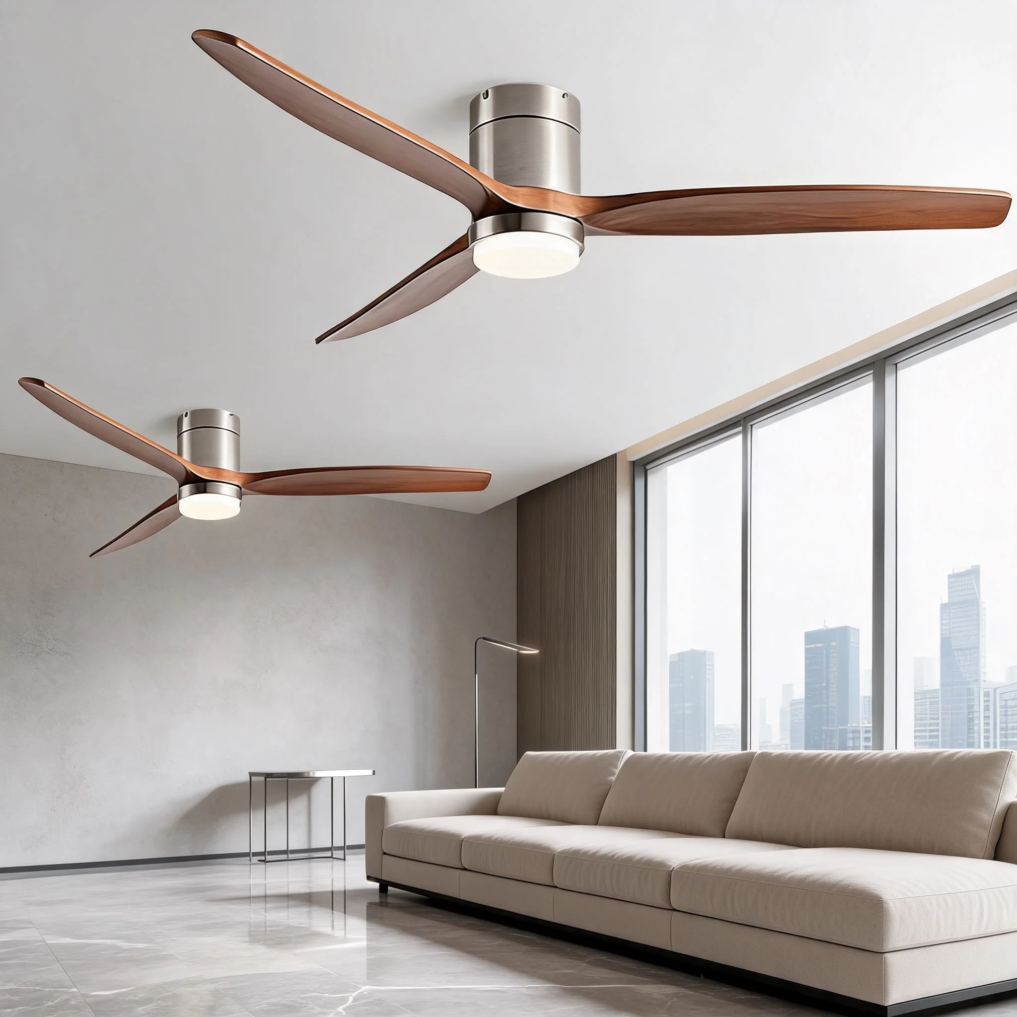 Smart Energy-Saving Ceiling Fan with Adjustable LED Lighting