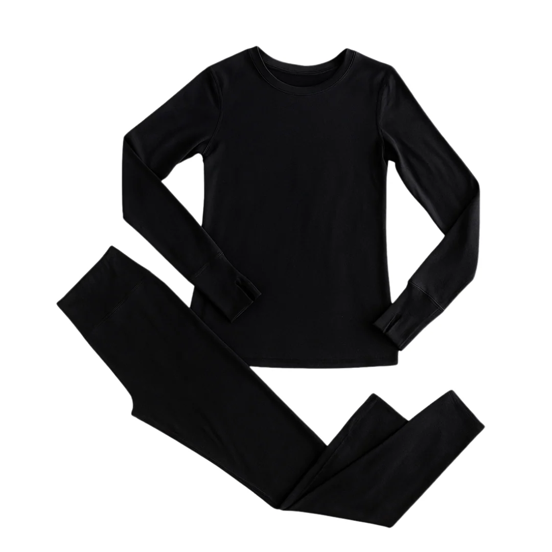 Thermal Base Layer Set for Women - Fleece Lined Shirt and Leggings - Image 2