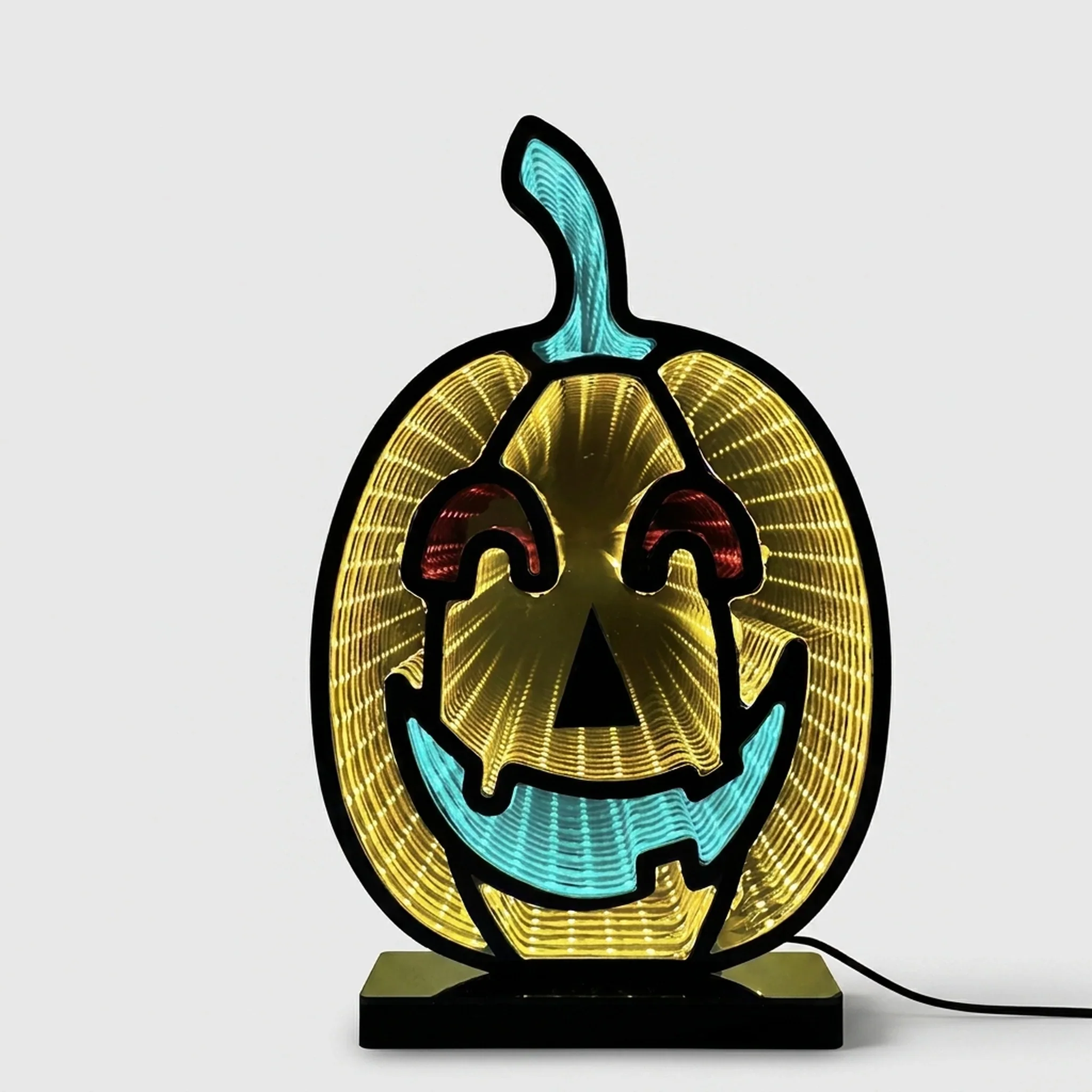 Halloween Light Pumpkin Demon Infinity Battery Powered - Image 3