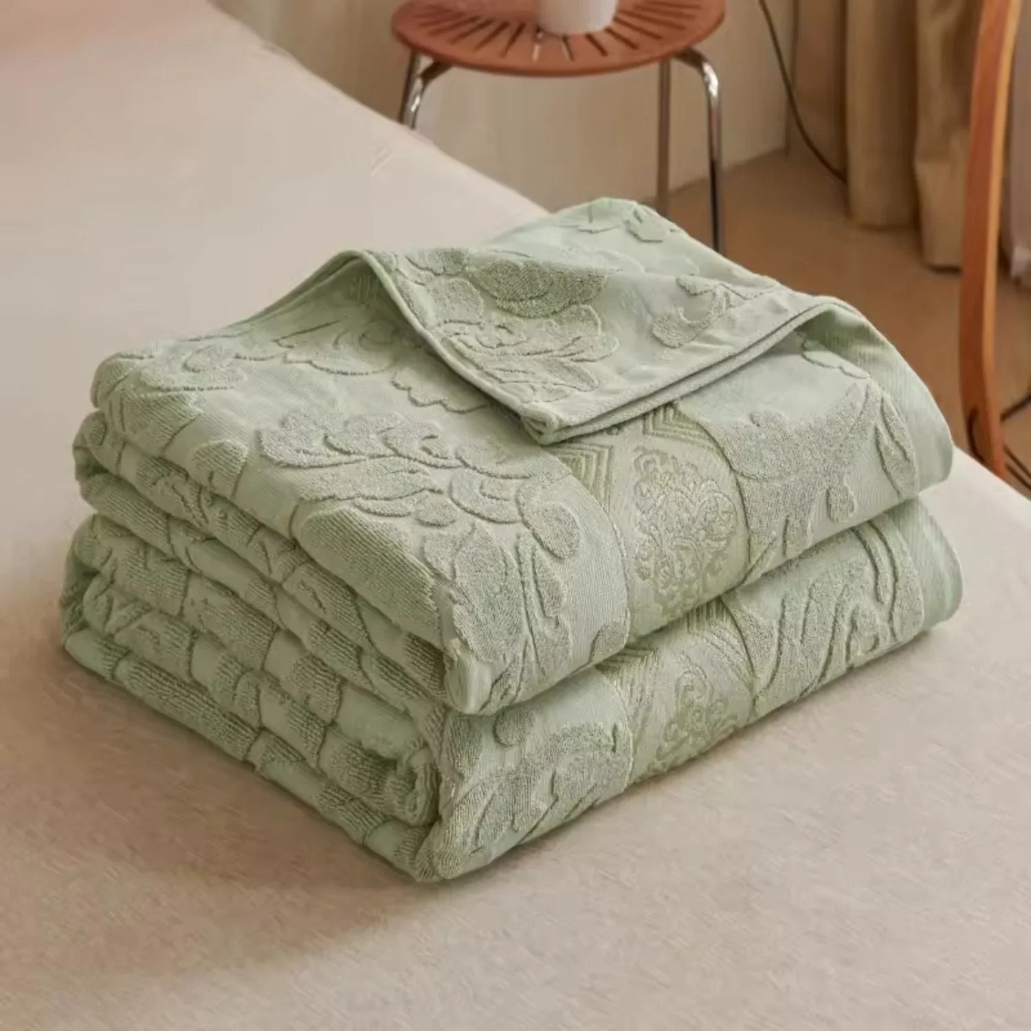 Throw Blanket Plush Jacquard Microfiber Blend Machine Washable - Image 6
