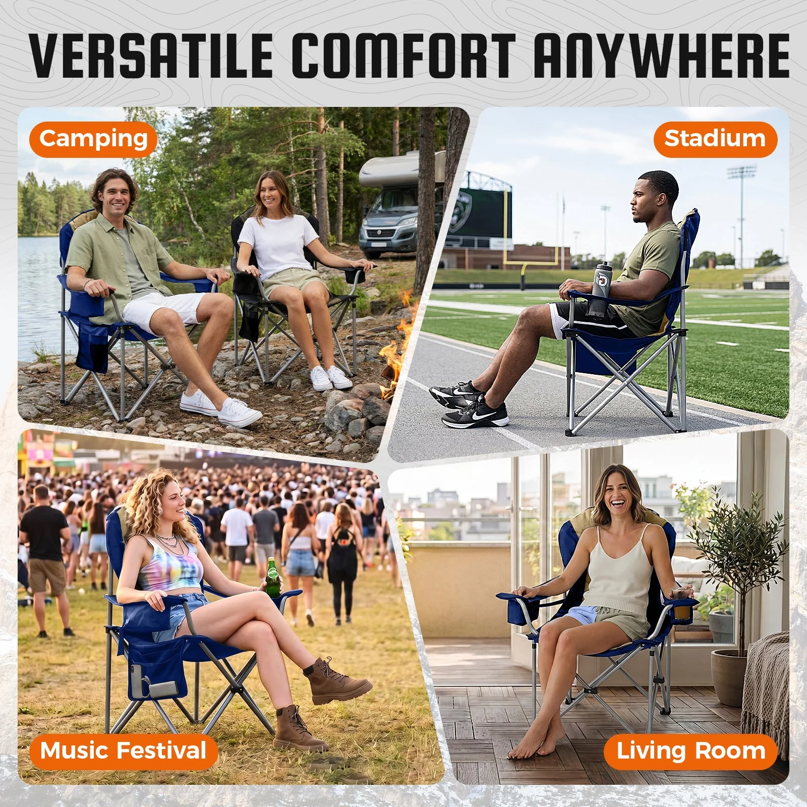 KingCamp Lumbar Support Oversized Camping Chair - Image 88