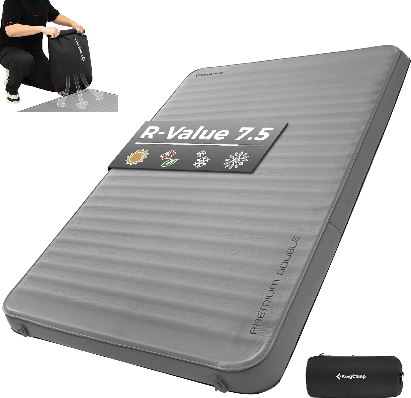 KingCamp PREMIUM Self Inflating Foam Sleeping Pad Double/Single - Image 71