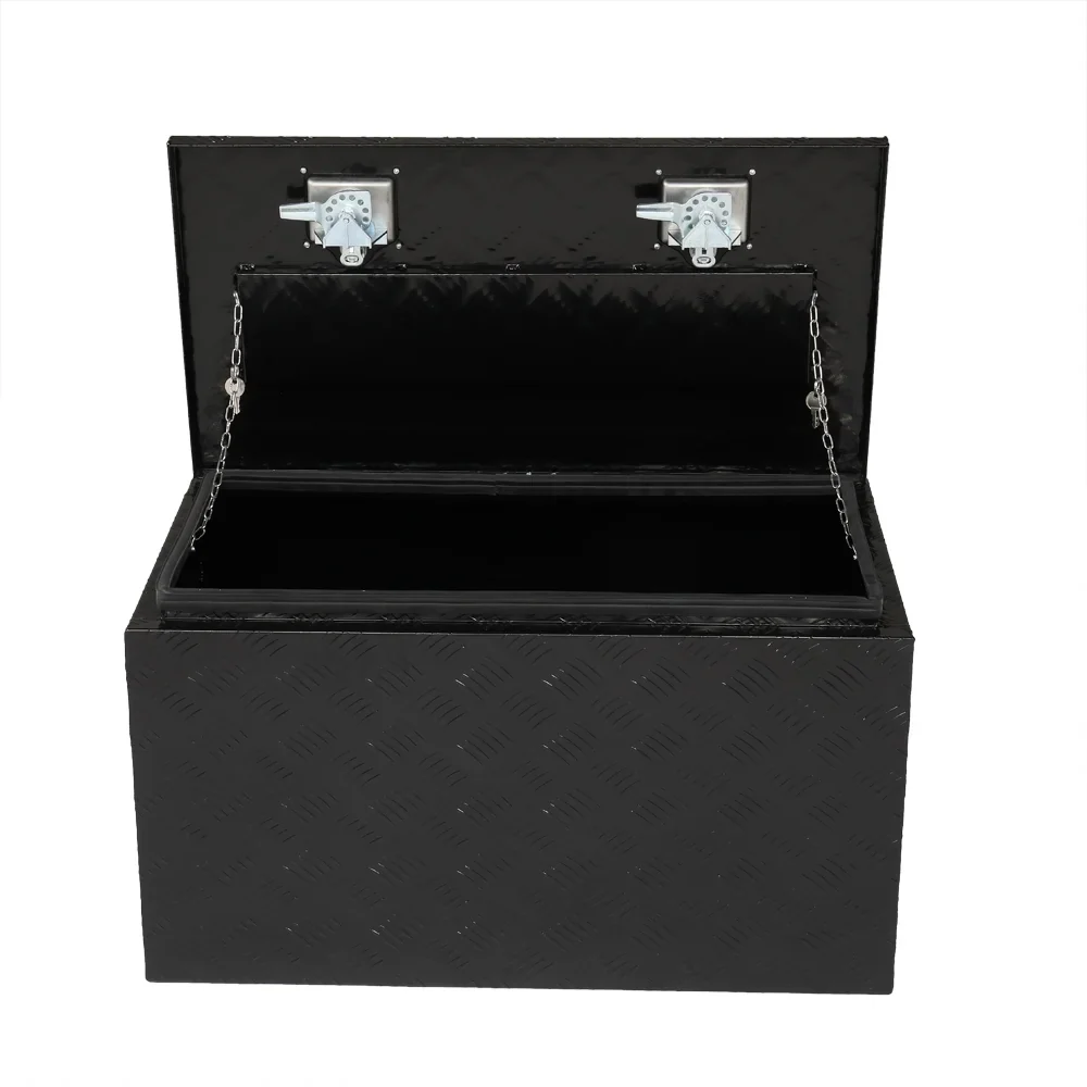 IVV Aluminum Truck Trailer Tool Box Pickup Underbody Truck Bed Storage Toolbox RV Trailer Organizer with T-Handle Latch Dual Lock Keys - Black, 42"L x 18"W x 17"H - Image 21
