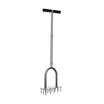 Lawn Aeration Tool with 15 Steel Spikes for Soil and Grass Health