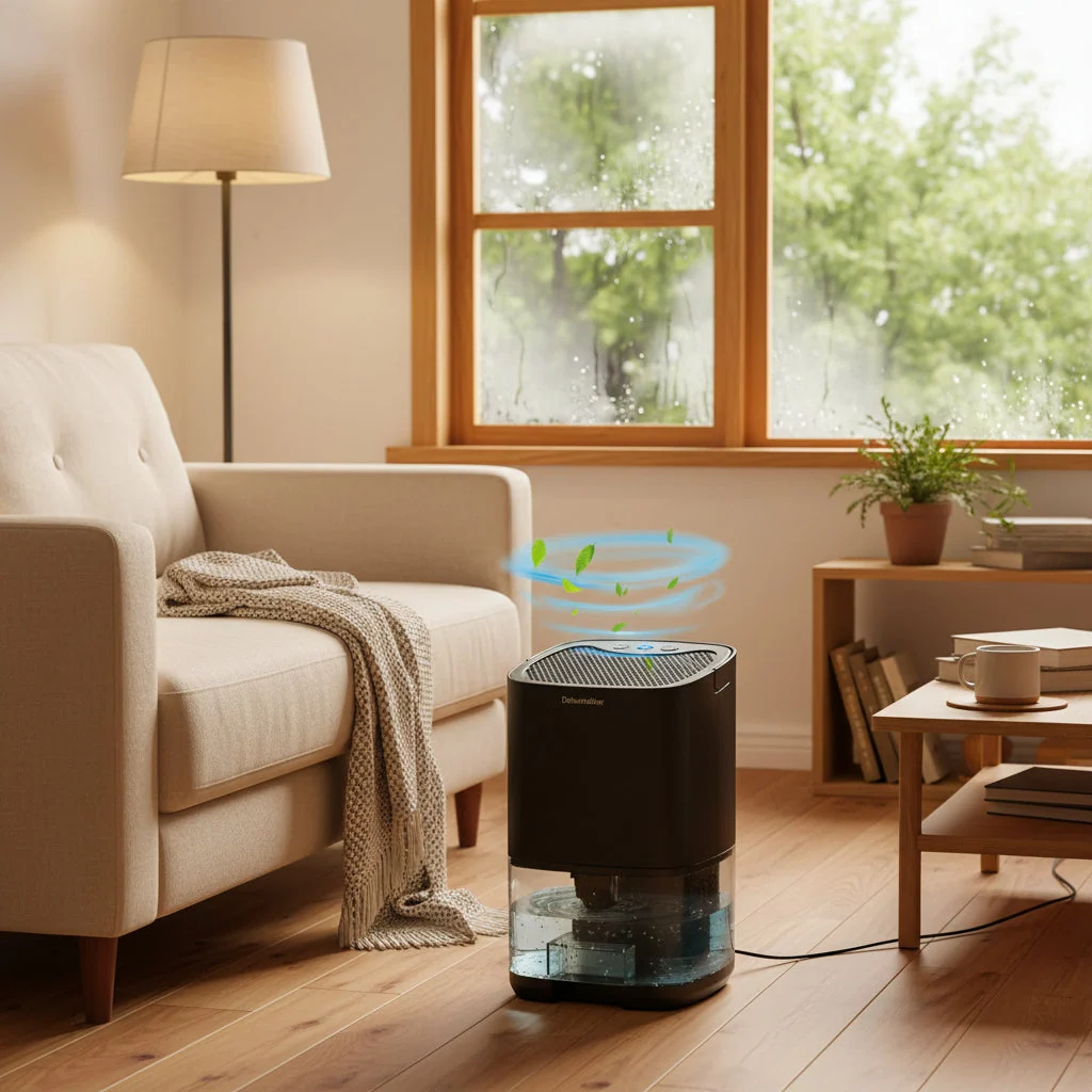 Compact Humidity Control Device with Soothing Night Light - Image 3