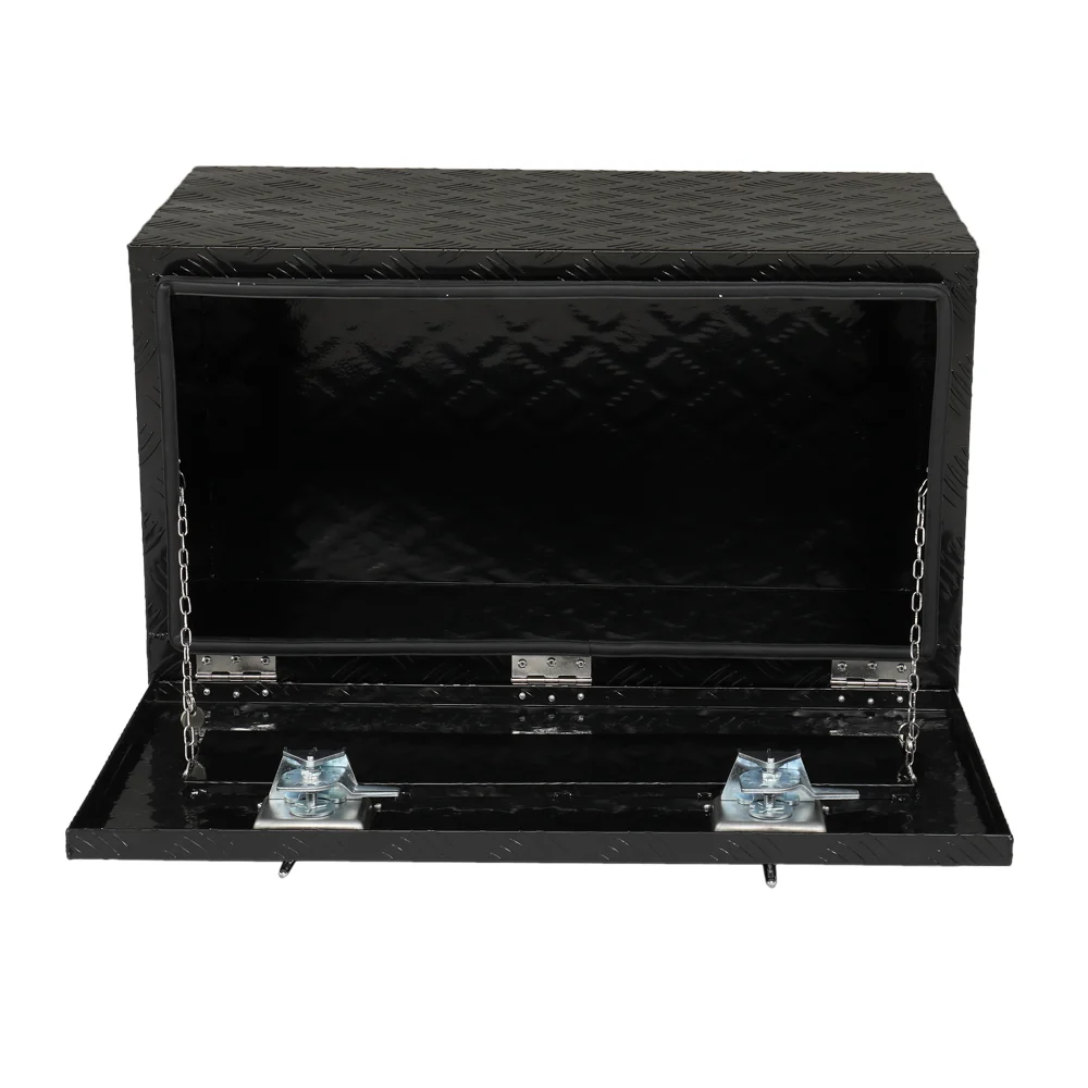 IVV Aluminum Truck Trailer Tool Box Pickup Underbody Truck Bed Storage Toolbox RV Trailer Organizer with T-Handle Latch Dual Lock Keys - Black, 42"L x 18"W x 17"H - Image 20