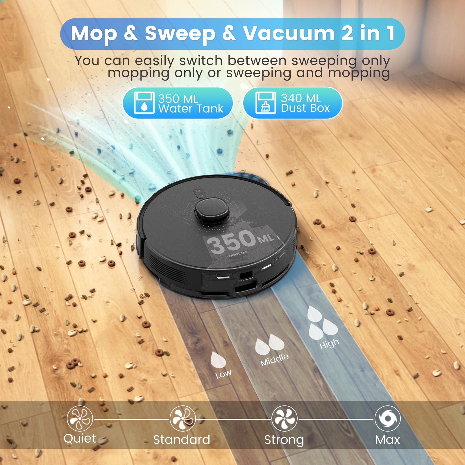 AIRROBO L40+ Robot Vacuum and Mop Combo
