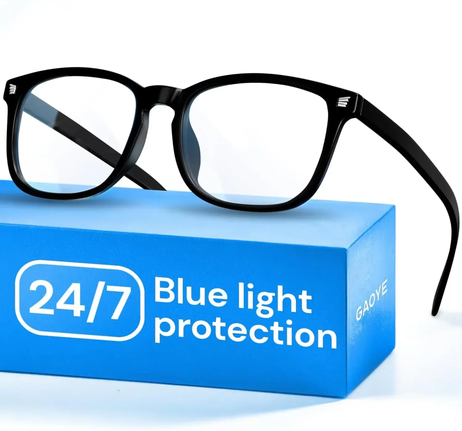 Gaming Glasses for Computer Use - Black Frame - Image 3