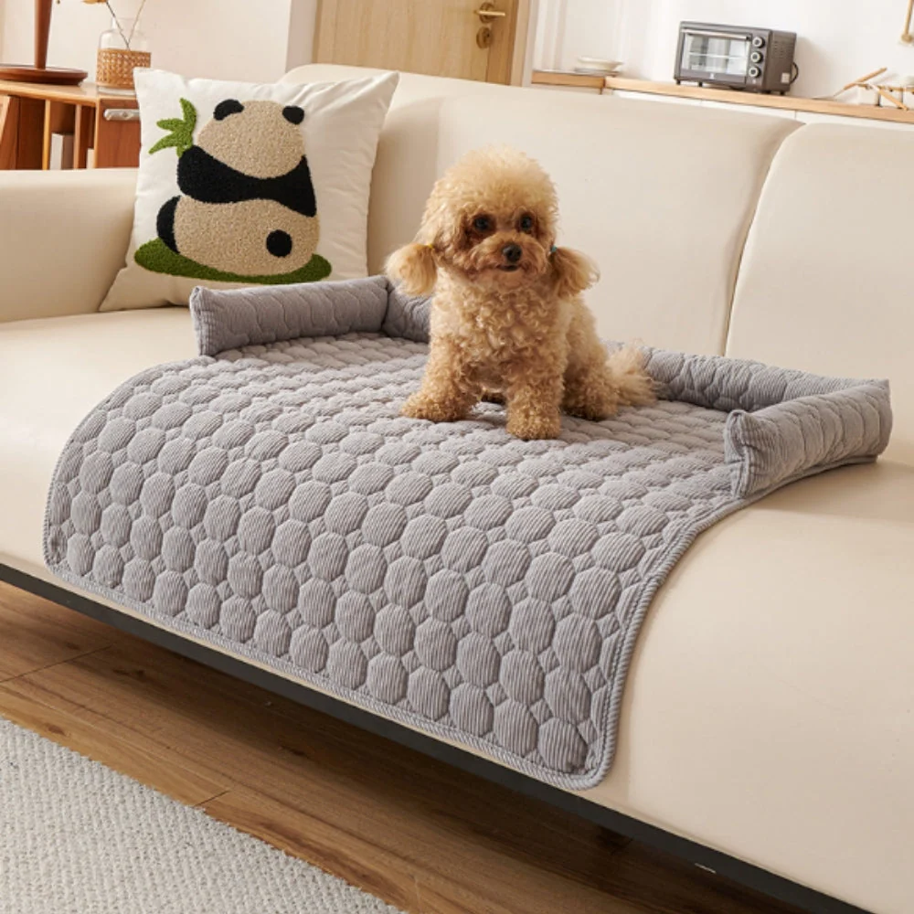 Pet Bed Quilted Microfiber Non-Slip Machine Washable - Image 3