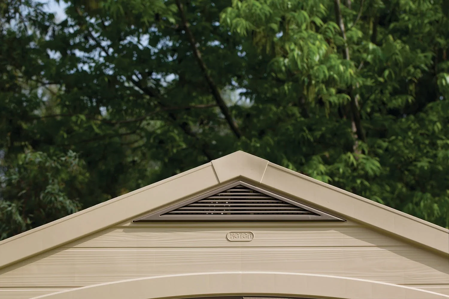 Keter Factor 8 x 11 Foot All Weather Resin Outdoor Storage Shed, Taupe - Image 12