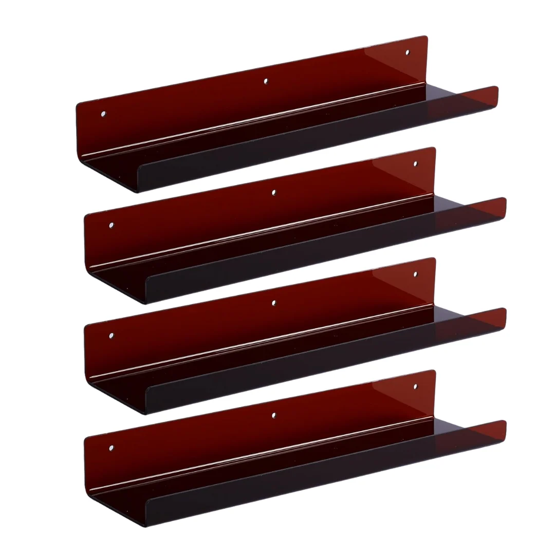 15-Inch Floating Bathroom Organizer Set - Acrylic Wall Shelves - Image 10