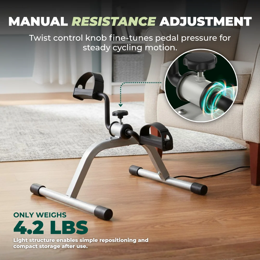 Mini Pedal Exercise Bike with Adjustable Resistance for Arm and Leg Workouts