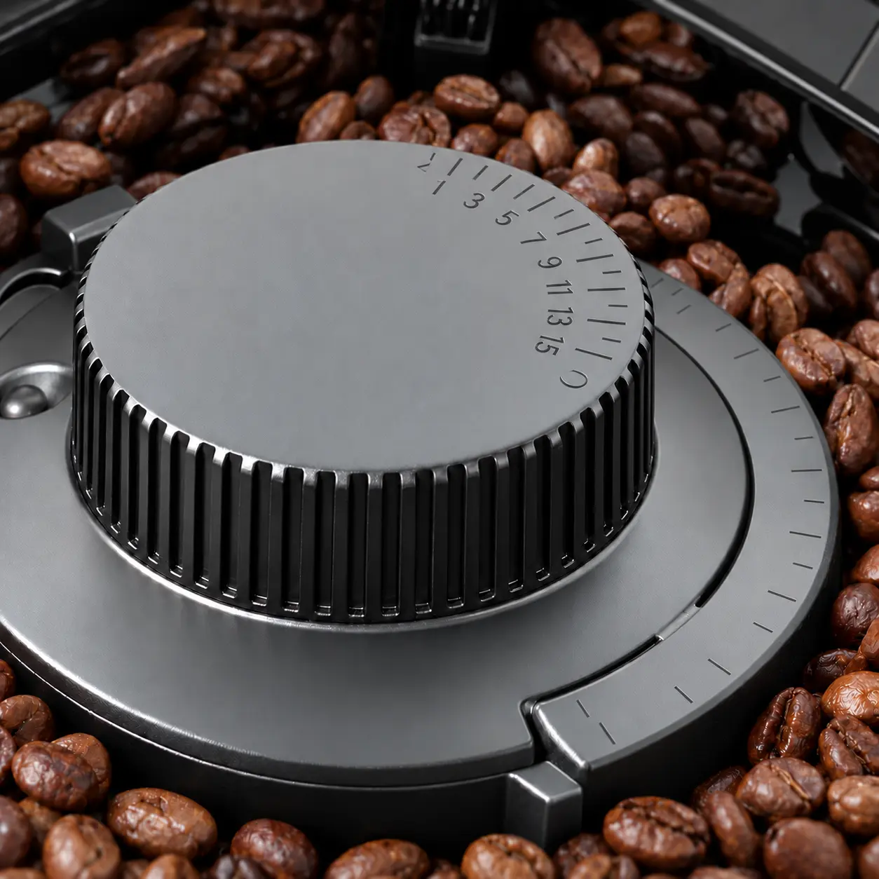 Kismile espresso machine grinder adjustment dial with 15 grind settings