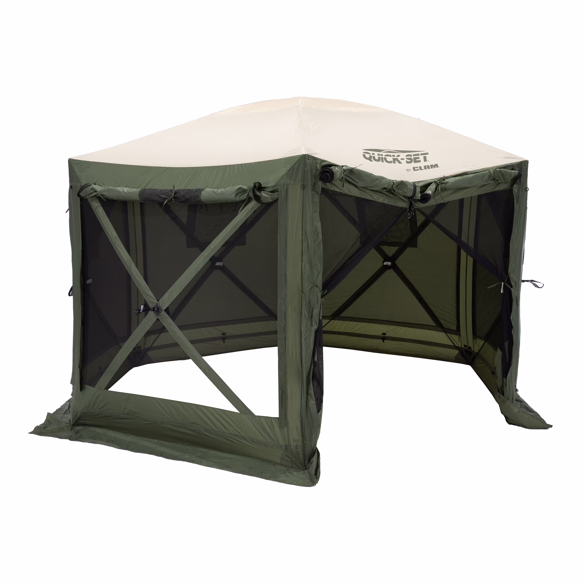 CLAM Quick-Set Pavilion 12.5 x 12.5' Portable Outdoor Canopy Shelter, Green - Image 7