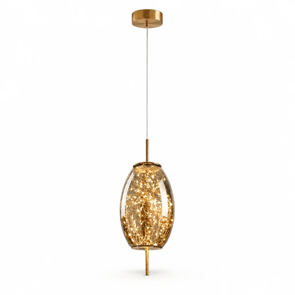 Pendant Light Energy-Efficient LED Smoky Glass Adjustable Wire - Image 11