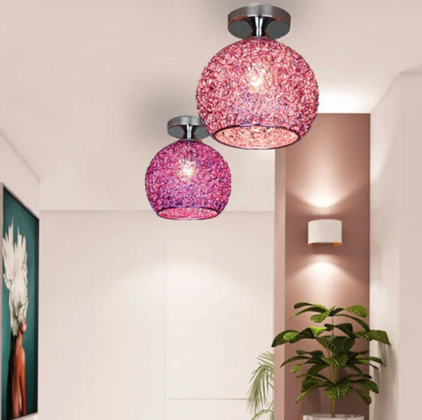 Stylish Ceiling Light Fixture with Open Sphere Design - Image 12
