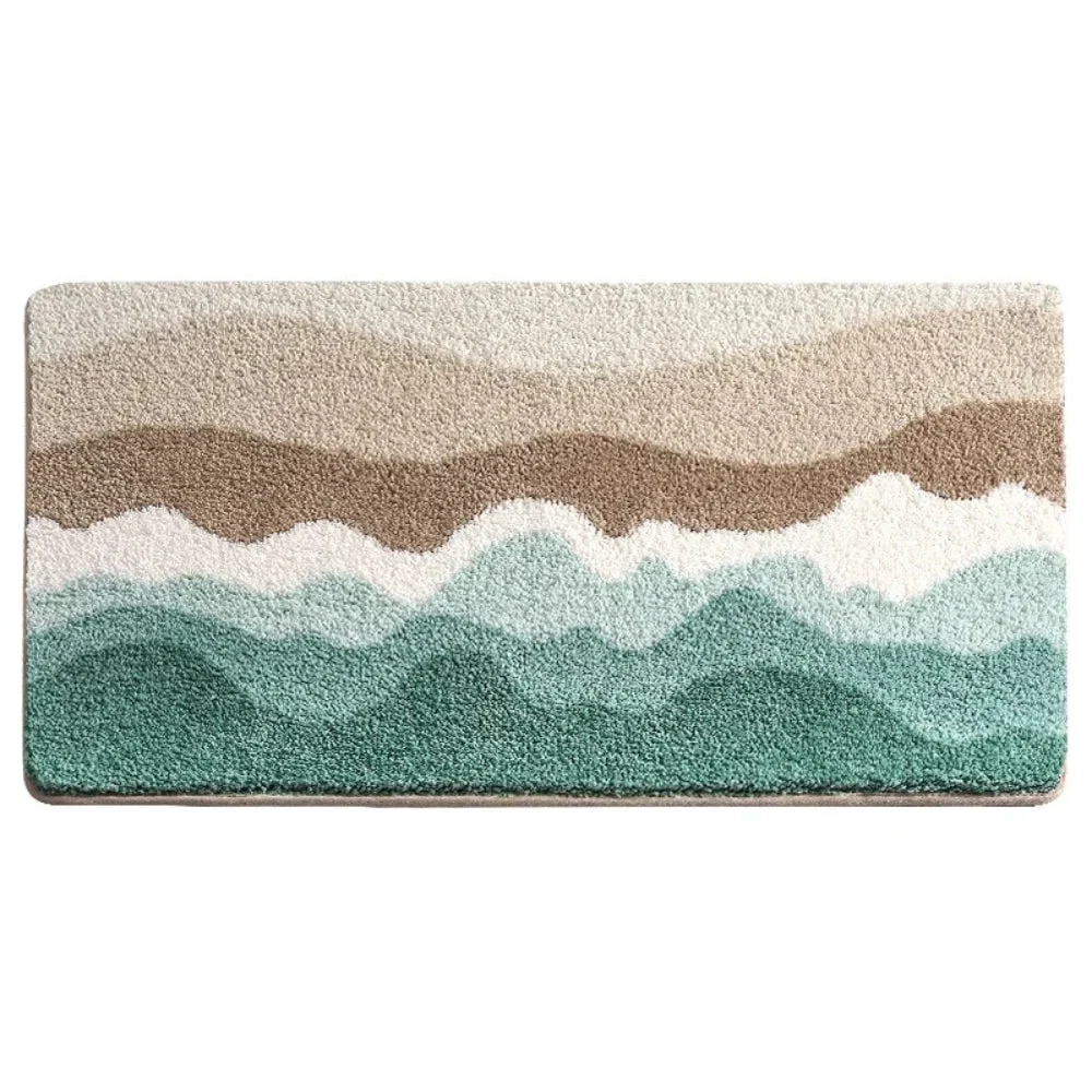 Bath Mat Coastal Wave Non-Slip & Absorbent - Image 5