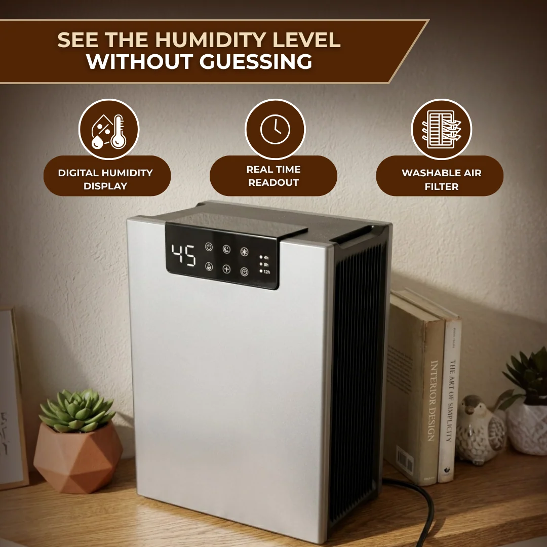 98oz Home Dehumidifier for 1000 Sq Ft with Timer and Auto Shutoff