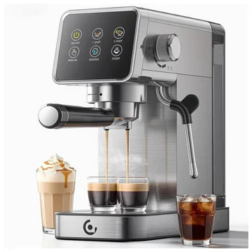 AMZCHEF 20 Bar Espresso Machine Self Cleaning LCD
