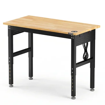 WORKPRO 48"x24" Adjustable Garage Workbench, 2000 LBS, Pegboard