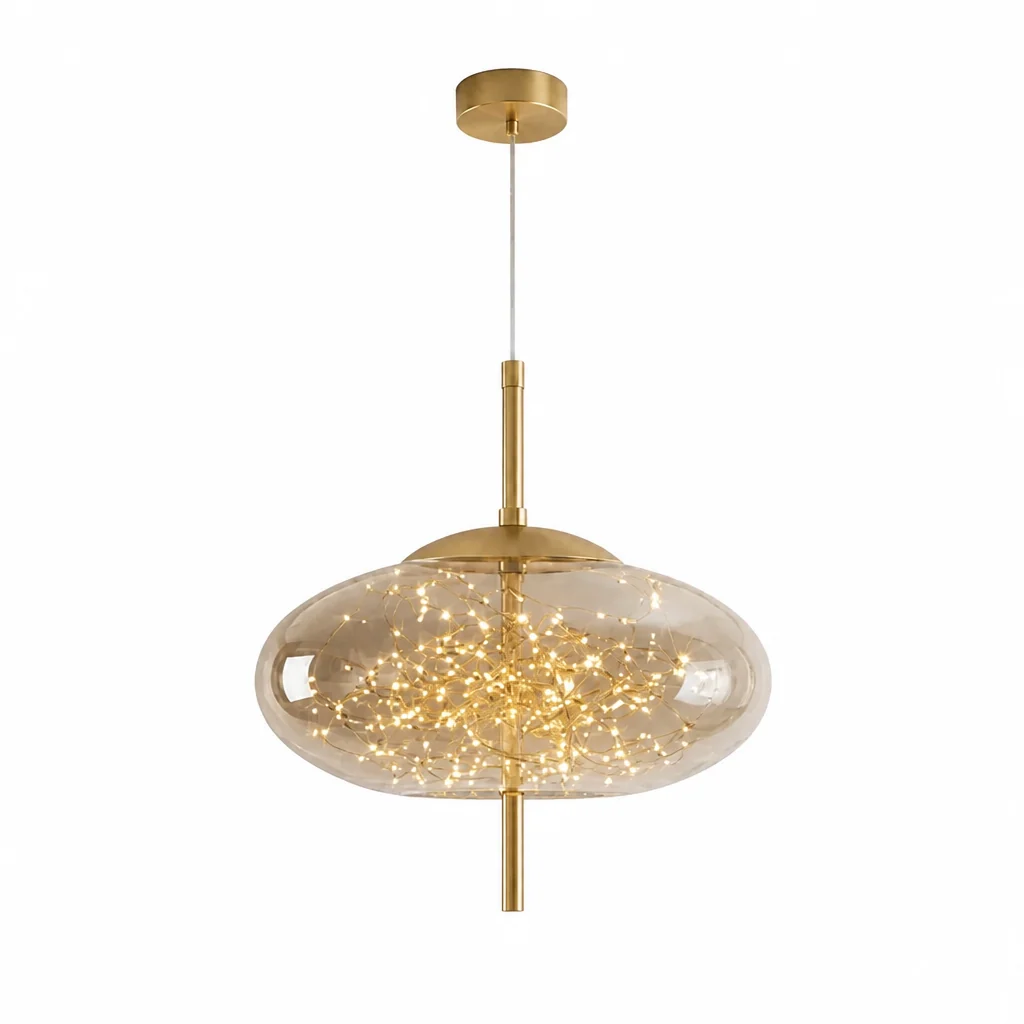 Pendant Light Energy-Efficient LED Smoky Glass Adjustable Wire - Image 10