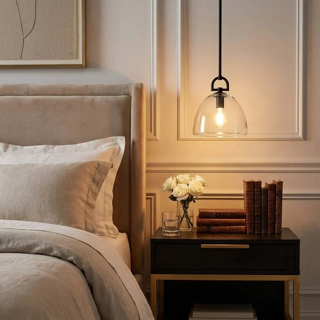 Elegant Glass Dome Pendant Light for Modern Kitchens - Image 4