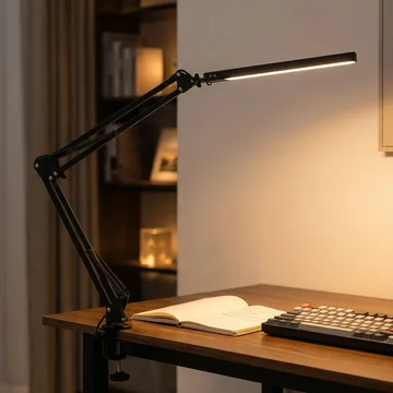 LED Desk Lamp with Adjustable Clamp Attachment